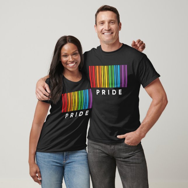 Camiseta Orgulho Rainbow Barcode LGBTQIA+ T-Shirt (Unissex)