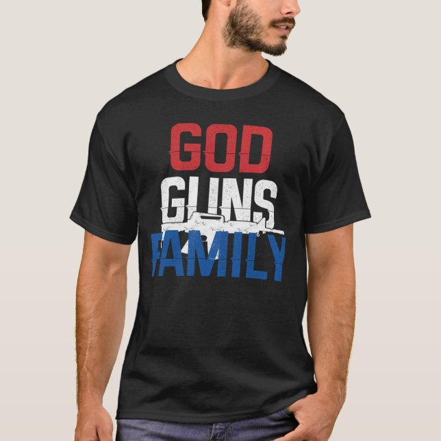 Camiseta Orgulho Republicano dos EUA Patriot God Guns Bacon (Frente)