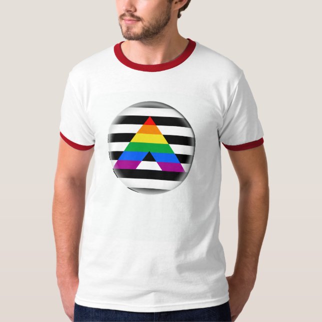 Camiseta Orgulho reto do aliado (Frente)