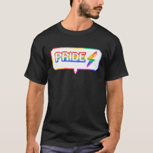 Camiseta Orgulho Retro Melhor Vida LQBTQ Arco-Íris 8 Bits A