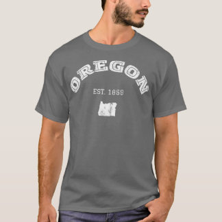 Camiseta Orgulho Retroamericano do Estado de Oregon 1859