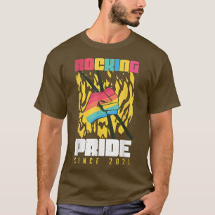 Camiseta Orgulho Rocking 2021 Tambor Arco-Íris Gay LGBTQ Im
