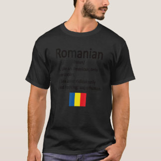 Camiseta Orgulho Romeno Definição Romena Bandeira Romena Ro