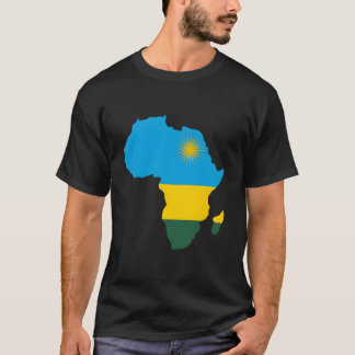 Camiseta Orgulho Ruandês Bandeira Ruanda Mapa África