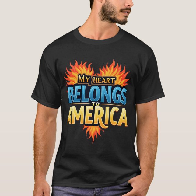 Camiseta Orgulho-se da América - seja alto, brilhante" (Frente)
