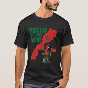 Camiseta Orgulho-Se Do Meu Patrimônio Marroquino, Mapa Da B