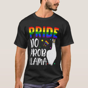 Camiseta Orgulho Sem Problema Lhama Orgulhoso Ideias LGBT