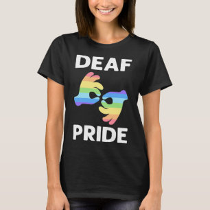 Camiseta Orgulho. Sinal de Consciência Linguagem de Mão Org
