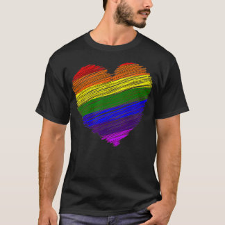 Camiseta Orgulho Sinalizador, Eu adoro LGBT, Arco-Íris Colo