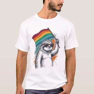 Camiseta Orgulho Sloth Vintage Engraving Design_1