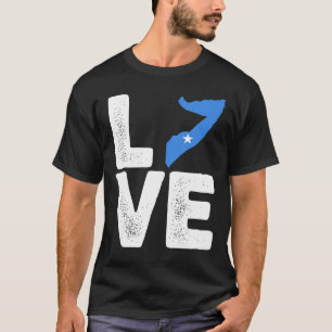 Camiseta Orgulho somali Amor bandeira da Somália Mapa Histó