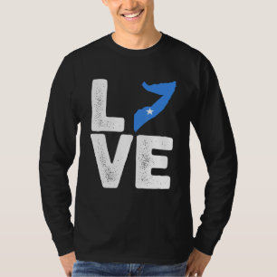 Camiseta Orgulho somali Amor bandeira da Somália Mapa Histó