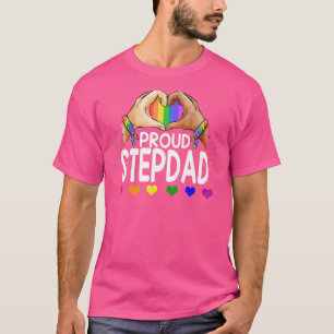 Camiseta Orgulho Stepdad Lgbt Sinalizador Gay Paradas do Or