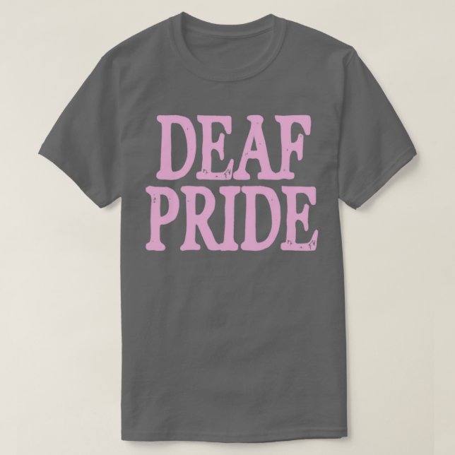 Camiseta Orgulho Surdo Rosa (Frente do Design)