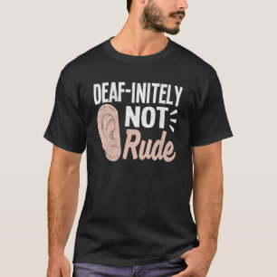 Camiseta Orgulho Surdo Sinal de Língua Gestual Eu Usei Apar