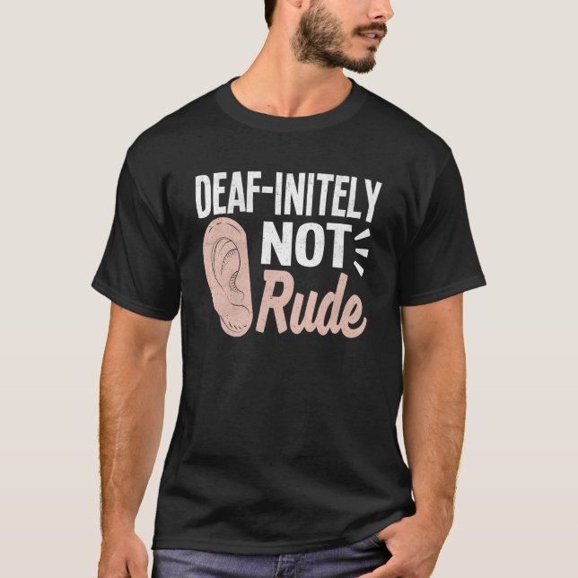 Camiseta Orgulho Surdo Sinal de Língua Gestual Eu Usei Apar (Frente)