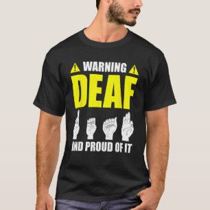 Camiseta Orgulho Surdo Sinal de Mão ASL Aparelho Auditivo S