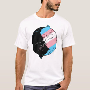 Camiseta Orgulho Sutil LGBTQ Transgênero Mês Yin Yang