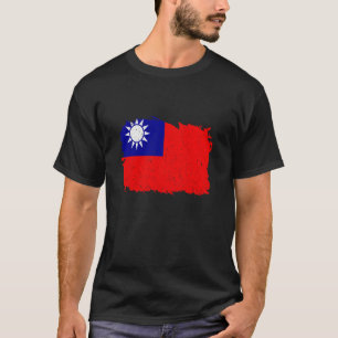 Camiseta Orgulho Taiwanês Raízes Taiwanesas Taiwan Fla Vint