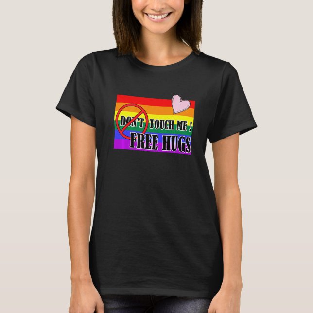 Camiseta Orgulho Tático Arco-Íris Coração Rosa Abaddon Merc (Frente)