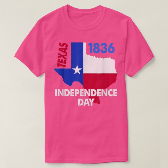 Camiseta Orgulho Teas e Independência Dia 1836 A Estrela So (Frente do Design)