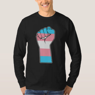 Camiseta Orgulho Trans Transsexual de Punho Transsexual Lgb