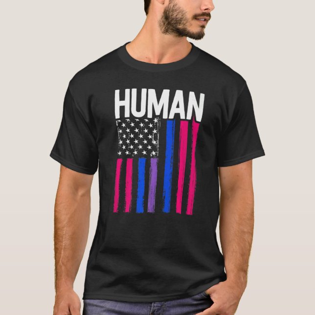 Camiseta Orgulho Transgênero Humano - Sinalizador Trans All (Frente)