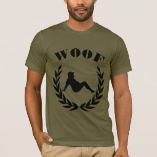 Camiseta Orgulho Urso Gay Urso Gordo Em Folhas de Louro WOO