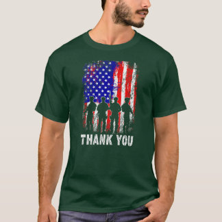 Camiseta Orgulho Veterano Bandeira Americana Obrigado Veter