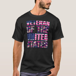 Camiseta Orgulho veterano da Camouflage Militar dos Estados