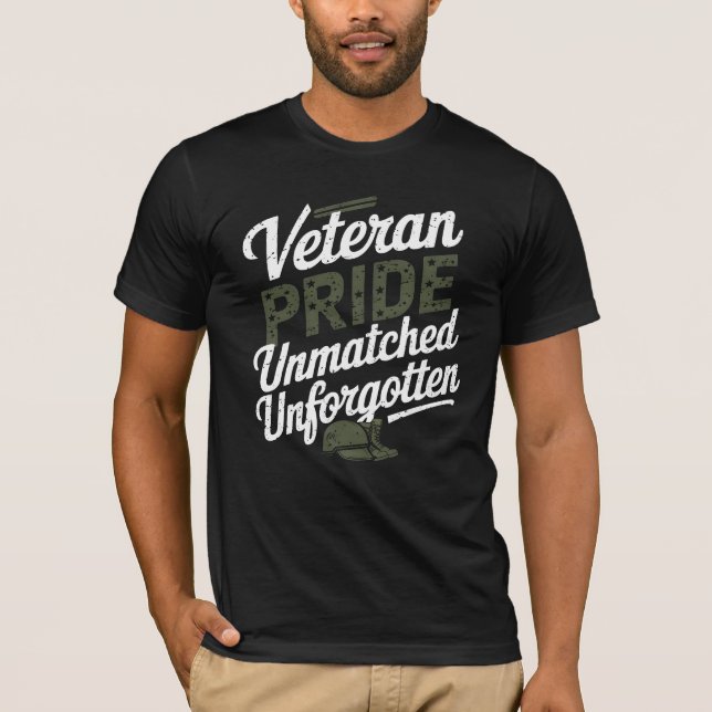 Camiseta Orgulho Veterano: Inigualável, Inesquecível (Frente)
