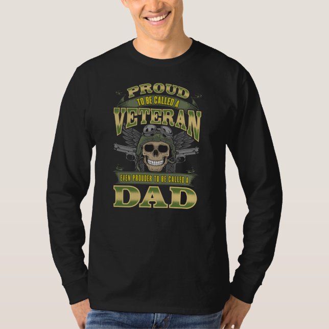 Camiseta Orgulho Veterano Orgulhoso De Ser Chamado De Pai (Frente)