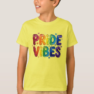 Camiseta Orgulho Vibes Arco-íris Pintura Falsa LGBTQ+