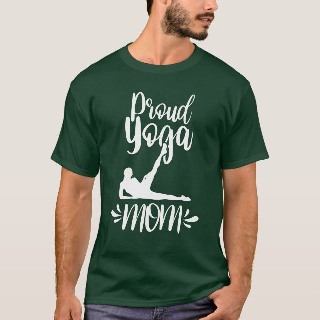 Camiseta Orgulho Yoga Mãe Mãe Mamãe Hobby (Frente)