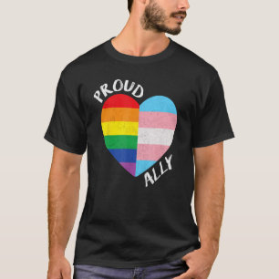 Camiseta Orgulhosa Ally LGBT Heart Orgulho gay Mês