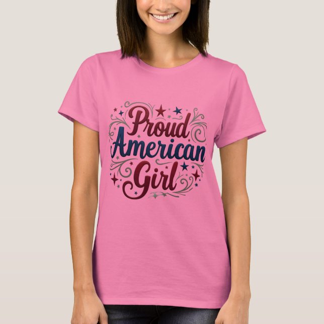 Camiseta Orgulhosa American Girl Tee (Frente)