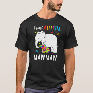 Camiseta Orgulhosa Autism Vovó Elenphant Vovó Criança Autis