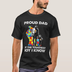 Camiseta Orgulhosa Autismo Pai-Pai e Filho Autismo Consciên
