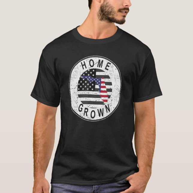 Camiseta Orgulhosa bandeira estadual norte-americana em cas (Frente)