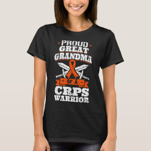 Camiseta Orgulhosa Bisavó De Um Guerreiro Crps Conscientiza