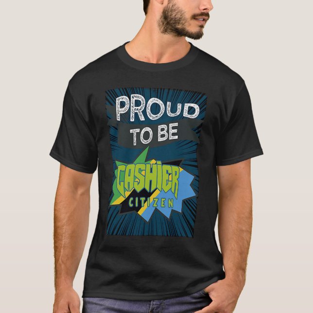 Camiseta Orgulhosa caixa cidadã Profissão de trabalho profi (Frente)