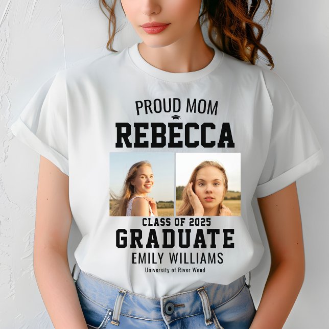 Camiseta Orgulhosa Classe Mãe de Formando 2025 Personalizad (Criador carregado)