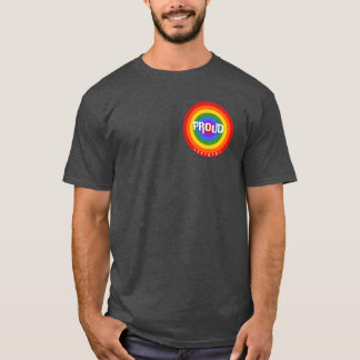 Camiseta Orgulhosa comunidade colorida arco-íris de apoio L