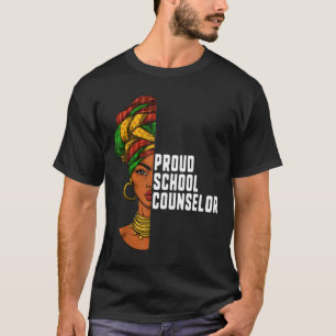 Camiseta Orgulhosa Conselheira da Escola História Negra Mês