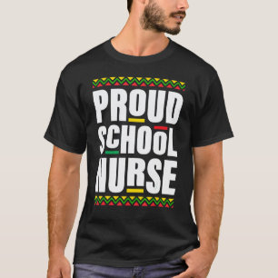 Camiseta Orgulhosa Enfermeira Afro Americana Orgulho Mês da