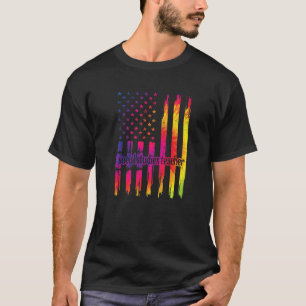 Camiseta Orgulhosa Estudos Sociais Professor Bandeira Dos E