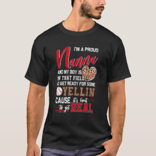 Camiseta Orgulhosa Família de Baseball Nanna Baseball Matan