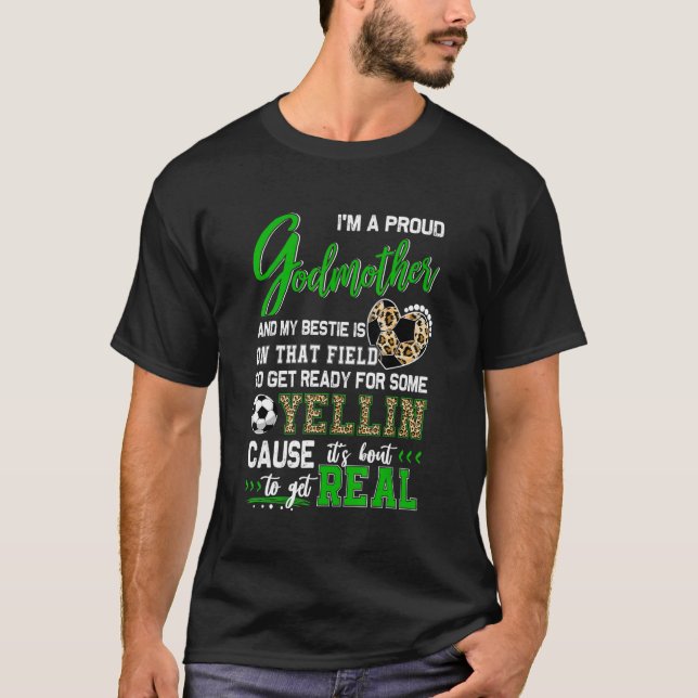 Camiseta Orgulhosa Família de Futebol da Madrinha-Madrinha  (Frente)