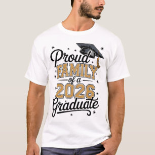 Camiseta Orgulhosa Família De Um Graduado Em 2026 Graduação