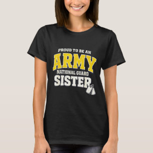 Camiseta Orgulhosa família militar irmã da guarda nacional